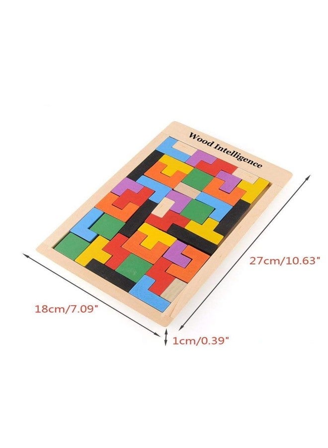SHASHIKIRAN Wooden Russian Blocks Puzzles for Kids Adults, Wood Intelligence Kids Toys for 2-5 Years Boy,Wooden Puzzles Brain Teasers Toy Educational Gift for 7-10 Years - Image 2